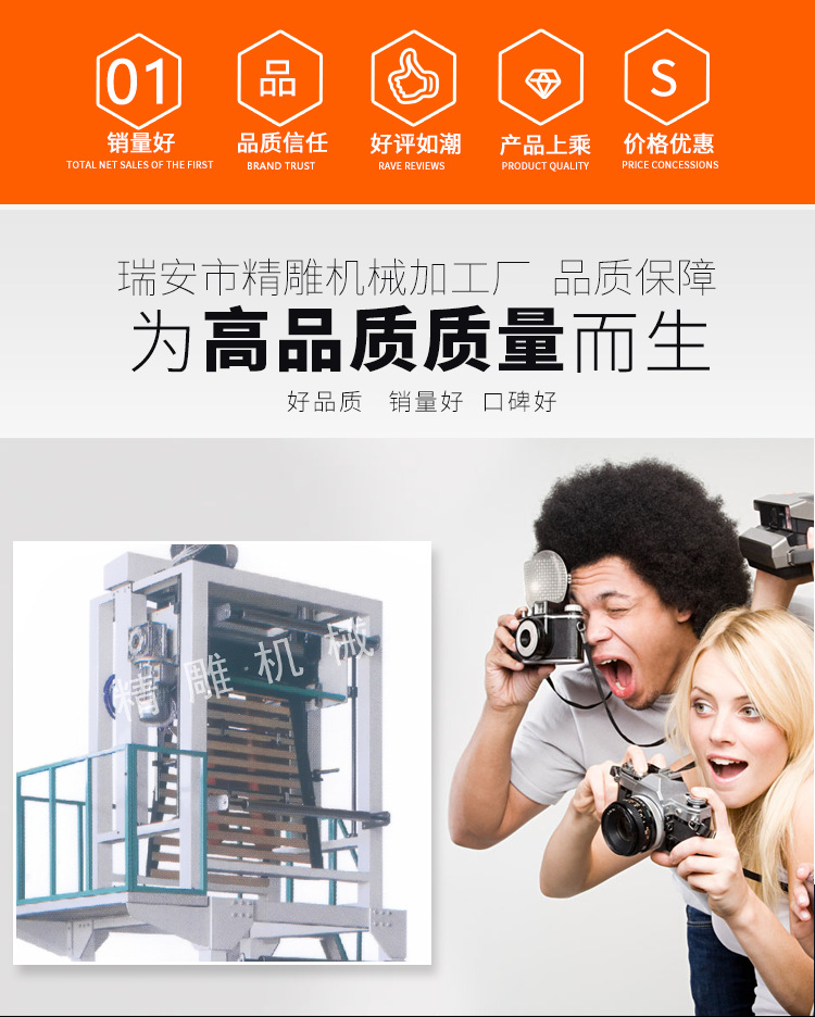 高速多规格升降旋转机头吹膜机(PE热收缩膜吹膜(图2) undefined