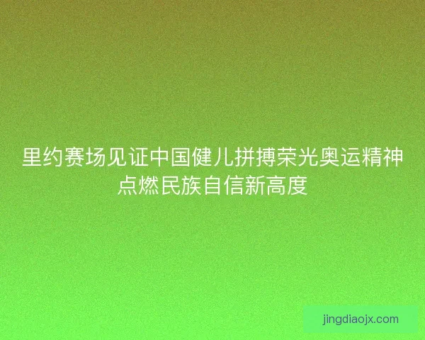 里约赛场见证中国健儿拼搏荣光奥运精神点燃民族自信新高度