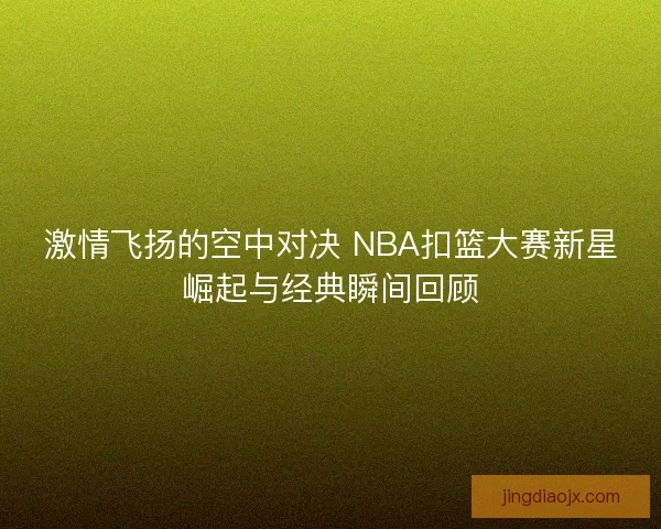激情飞扬的空中对决 NBA扣篮大赛新星崛起与经典瞬间回顾