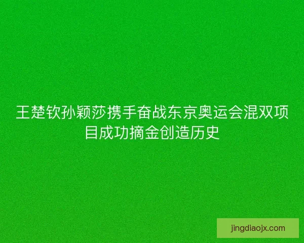 王楚钦孙颖莎携手奋战东京奥运会混双项目成功摘金创造历史